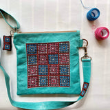 Leather - Palestinian Tatreez And Leather Crossbody Bag In Black
