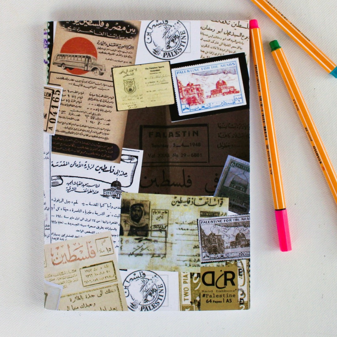 Notebooks & Notepads - Palestine Collage Notebook | Designed By Rand Dabboor