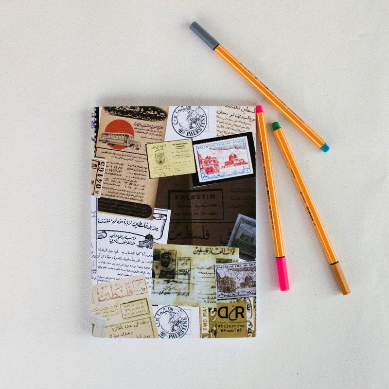 Notebooks & Notepads - Palestine Collage Notebook | Designed By Rand Dabboor