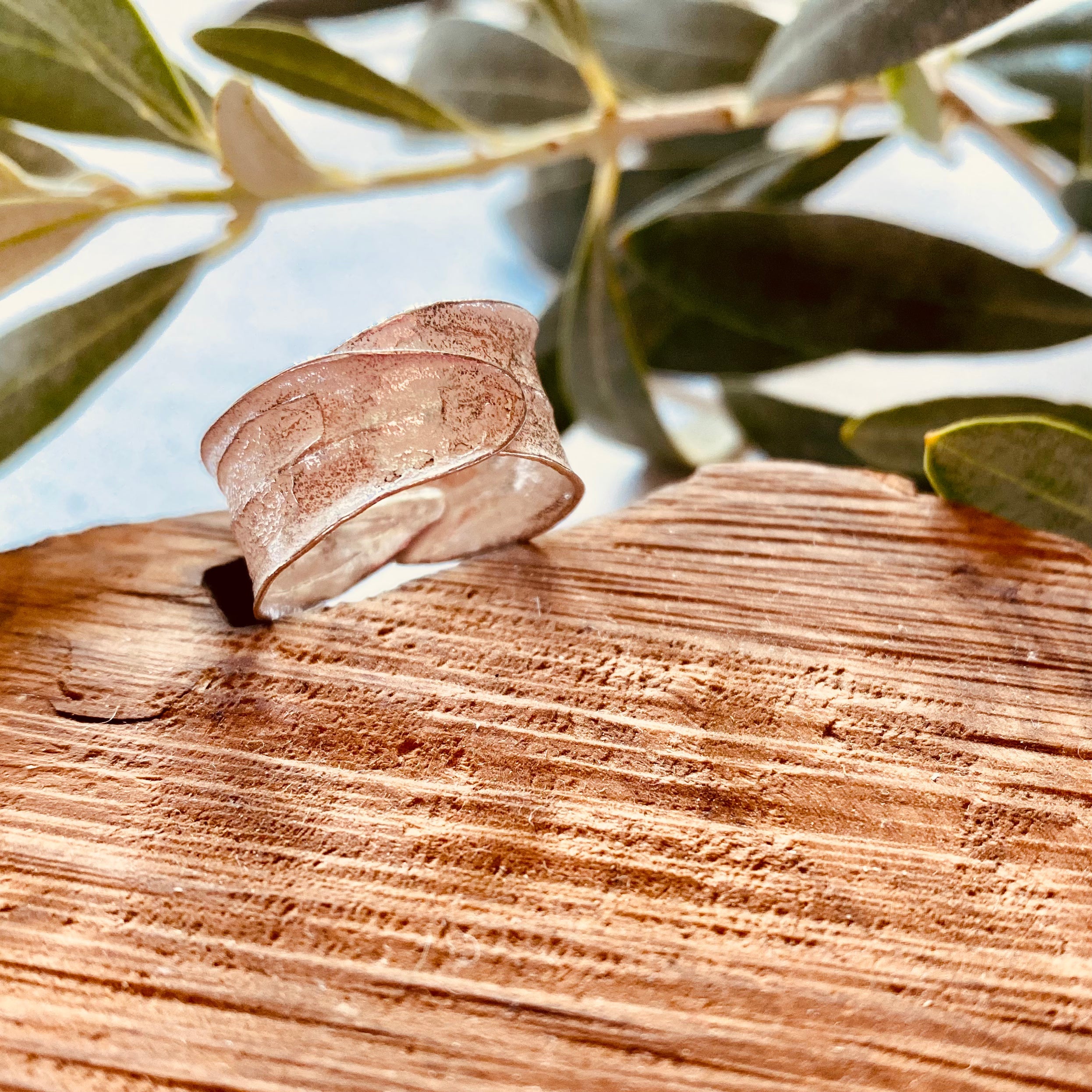 Silver Jewelry - Sterling Silver Ring - Double Wrapped Olive Leaf