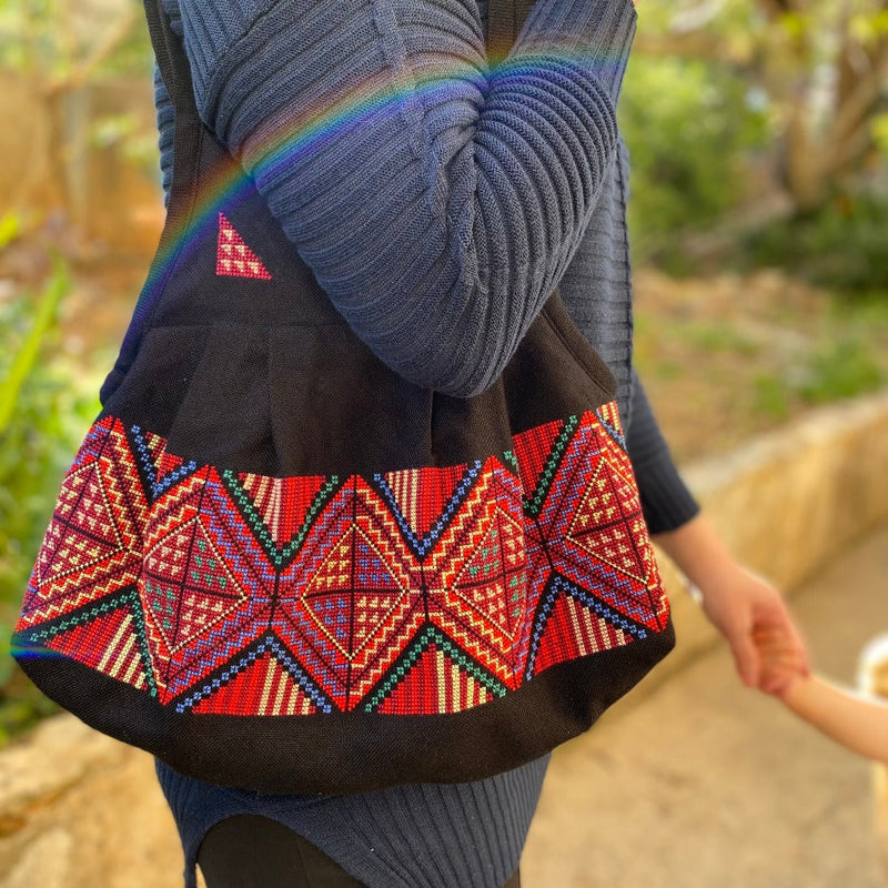 Tatreez - Gorgeous Embroidered Hand Bag With Palestinian Tatreez From Gaza Women