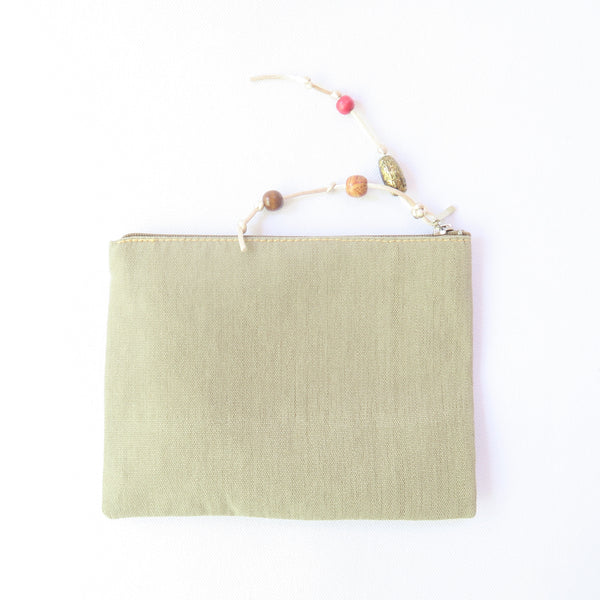 Tatreez - Hand-Woven Make Up Purse With Embroidery (Beige)