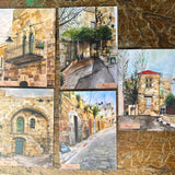 Art - Magnets Of Palestine Historic Building In Watercolor Set