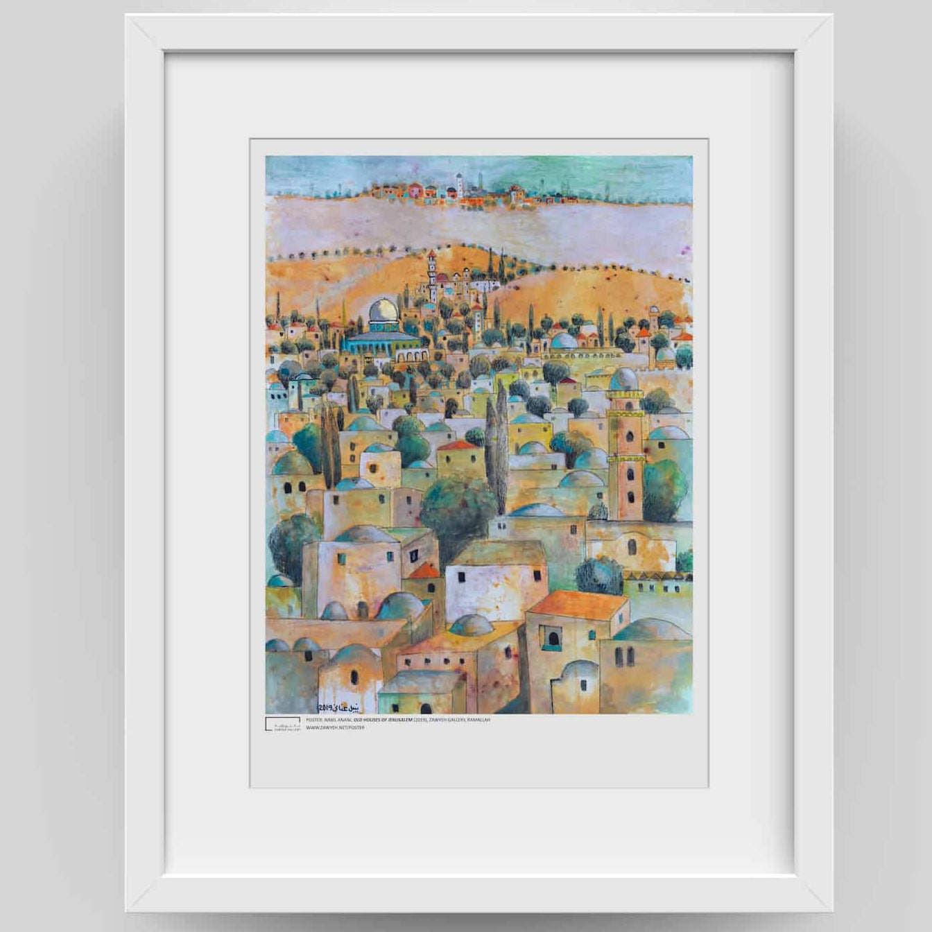 Art - Old Houses Of Jerusalem By Nabil Anani