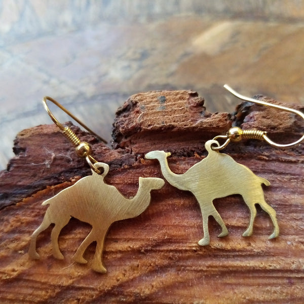 Brass Jewelry - Camel Earrings In Brass