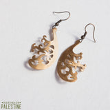 Brass Jewelry - Intricate Curved Tree Earrings