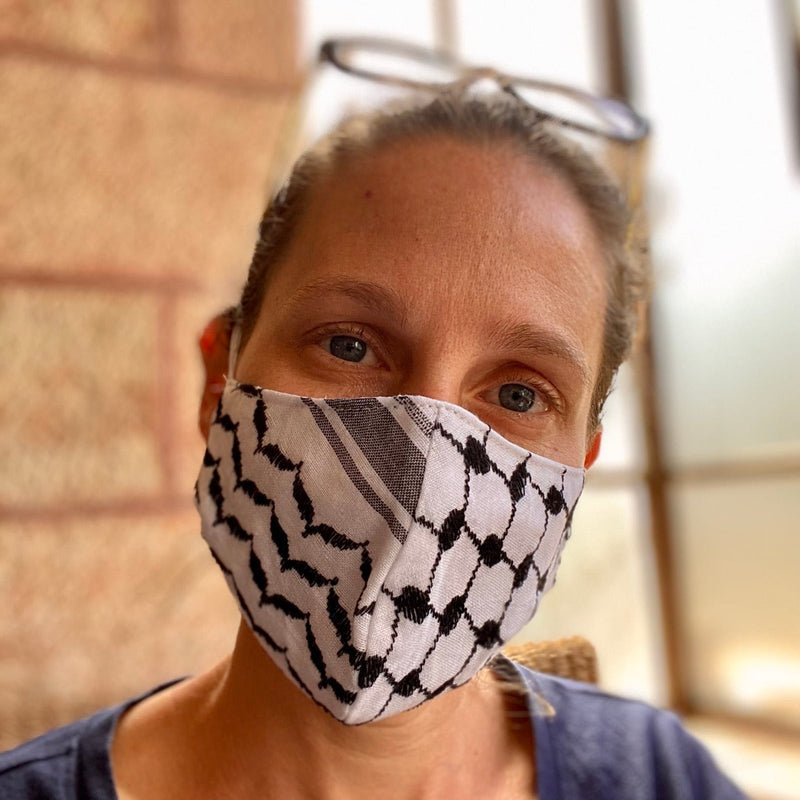 Cloth Masks - Keffiyeh Fabric Face Mask - Adult Size Washable From Palestine