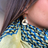 Handmade Jewelry - Sunbird Of Palestine Brass Earrings