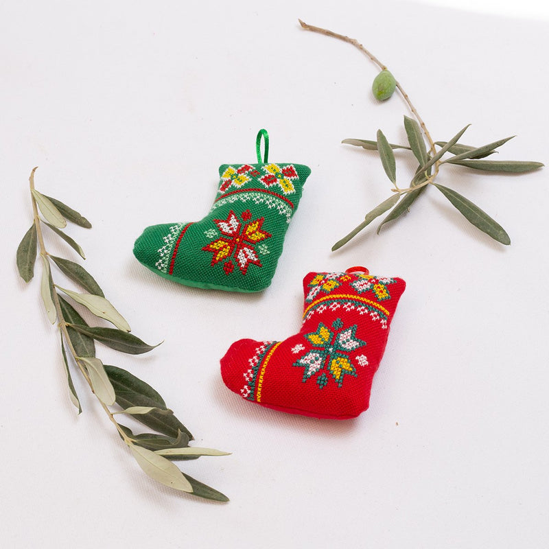 Holiday - Gaza Christmas Tree Ornament With Tatreez - Stockings