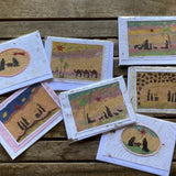 Holiday - Handmade Christmas Cards From Bethlehem With Sand Art | Set Of 4