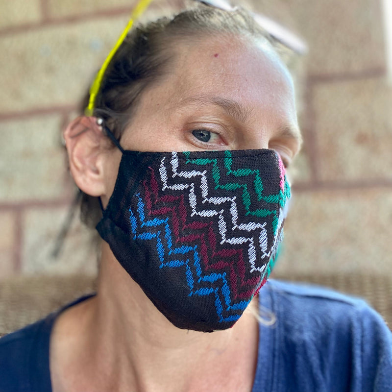 Keffiyehs - Reusable Face Mask Cover In Keffiyeh Rainbow Style