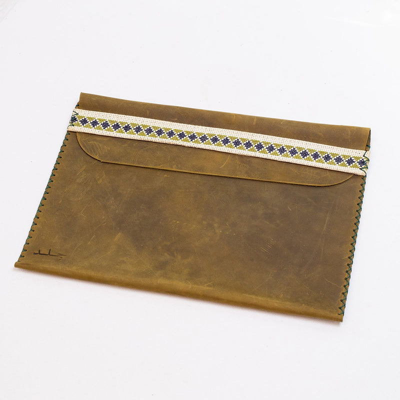 Leather & Clothing - Leather Document Holder - Hand Embroidered