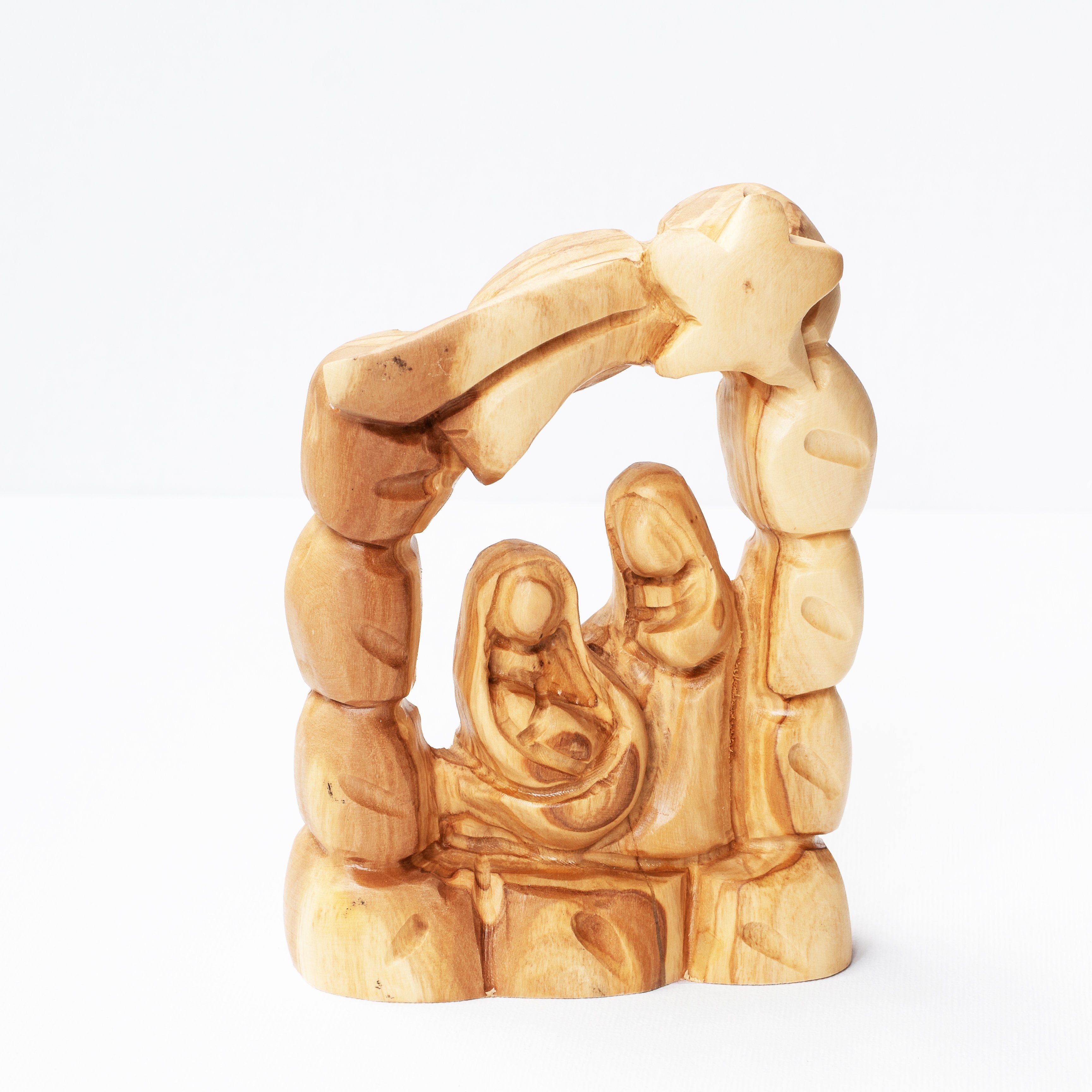 Olive Wood - Nativity Bell