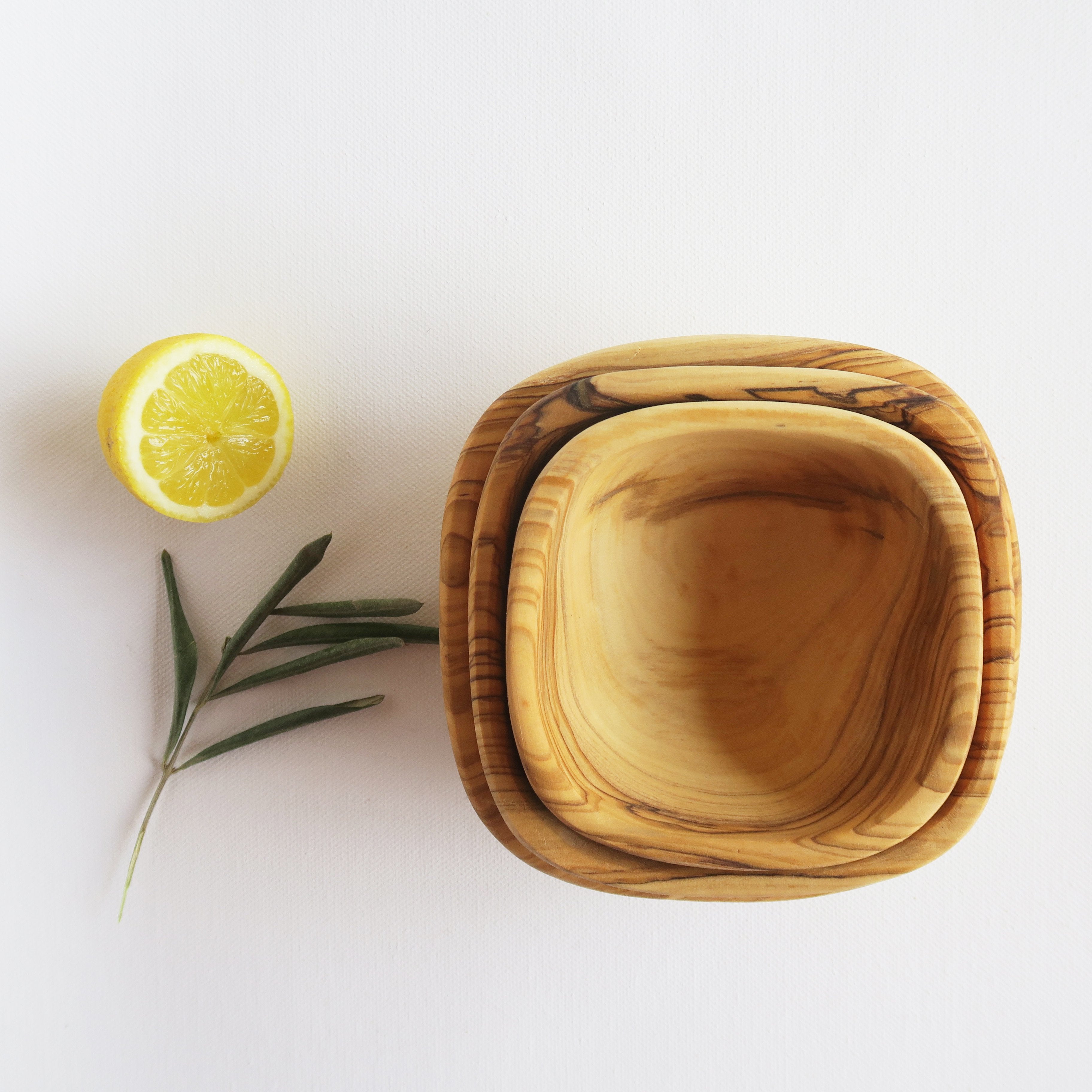 Olive Wood - Olive Wood Square Bowls