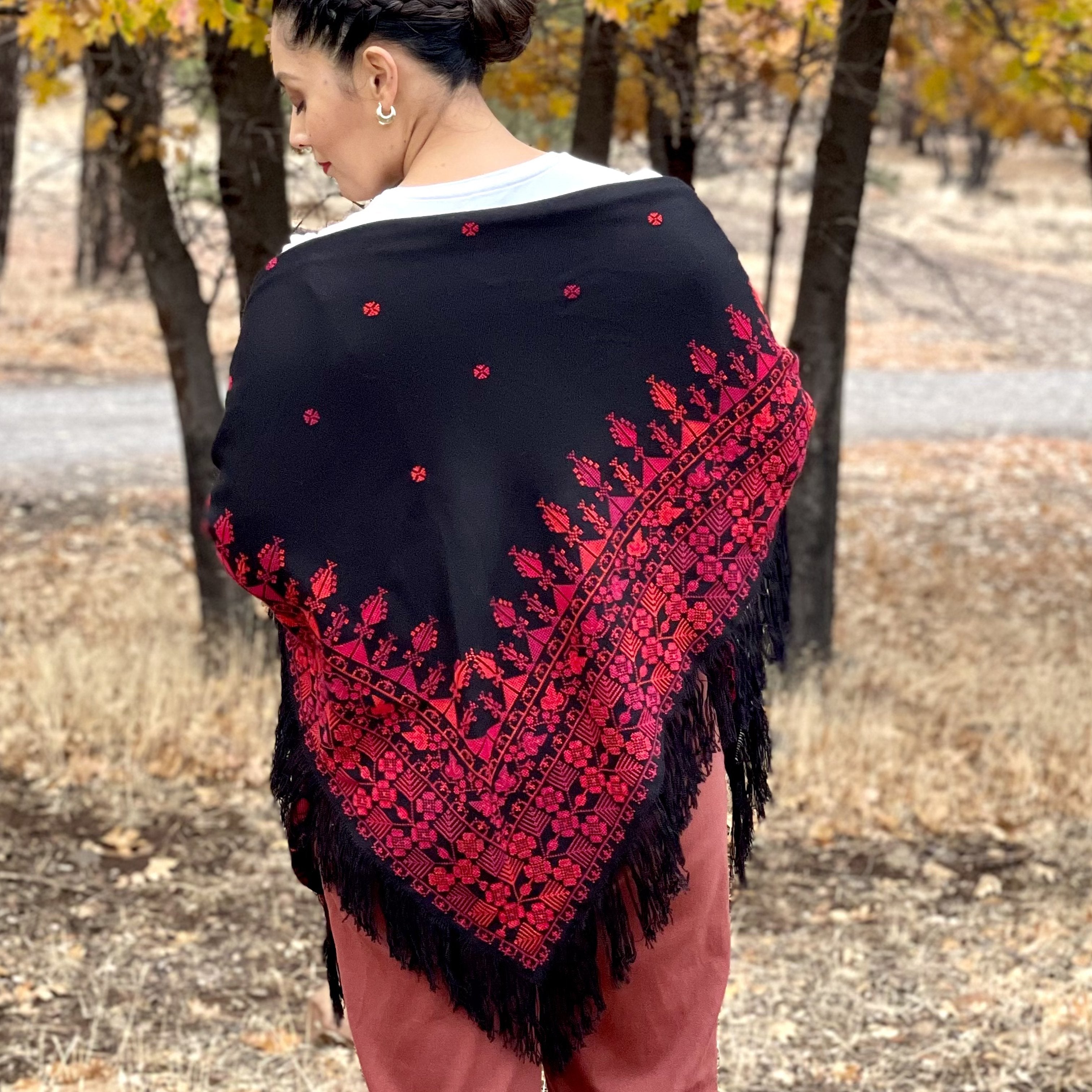 Handmade Embroidered Shawl for Women