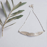 Silver Jewelry - Sterling Silver Necklace Of 3 Olive Leaf-Arch & Double Leaf Earrings Gift Set
