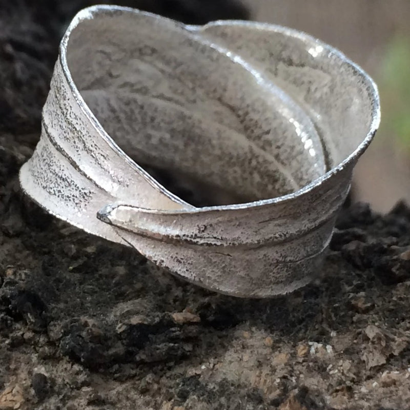 Silver Jewelry - Sterling Silver Ring - Double Wrapped Olive Leaf