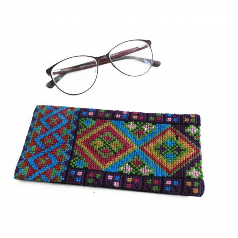Tatreez - Embroidered Eyeglass Pouch - Glasses Slip