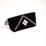 Tatreez - Embroidered Make-up Purse - Square Motif Purse With Dangly